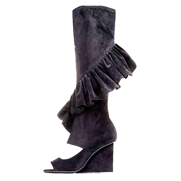 Jeffrey Campbell Shoes - RARE Jeffrey Campbell Hullabaloo Suede Wedge Boots